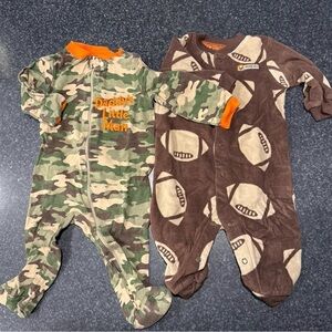 Camo and Football Print Kids Pajamas.